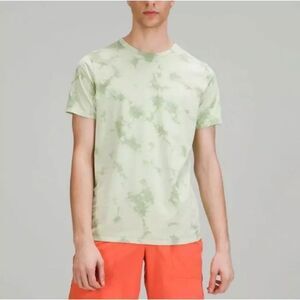 Lululemon The Fundamental Tee in New Tide Shibori Arctic Mint Green Tye Die